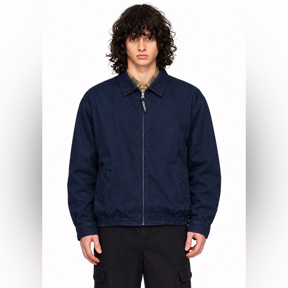 Vintage CHAPS Ralph Lauren - Navy Harrington Golf Jacket Zip-Up Lightweight Coat